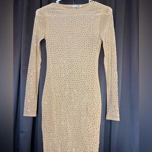 Absolutely beautiful sheer dress encrusted with rhinestones